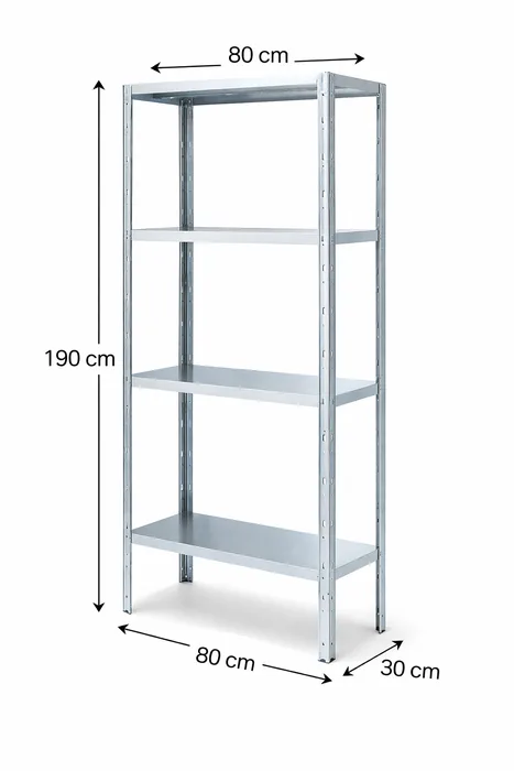 סט מדפים מתכת מסדרת MV דגם 80/30