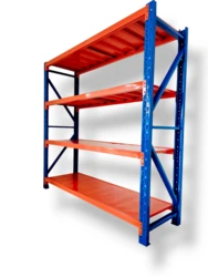 סט מדפים תעשייתי ממתכת במידות 200/200/60 דגם ג'מבו 2